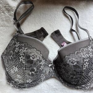 38 D Adore Me Silver/ Grey padded bra